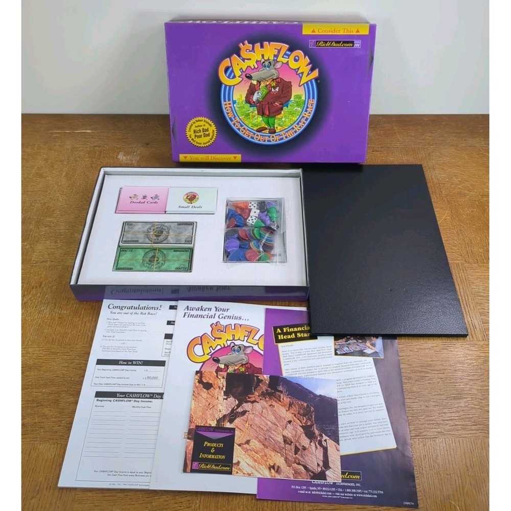 Cashflow Investing 101 Board Game Rich Dad Poor Dad Robert Kiyosaki Complete